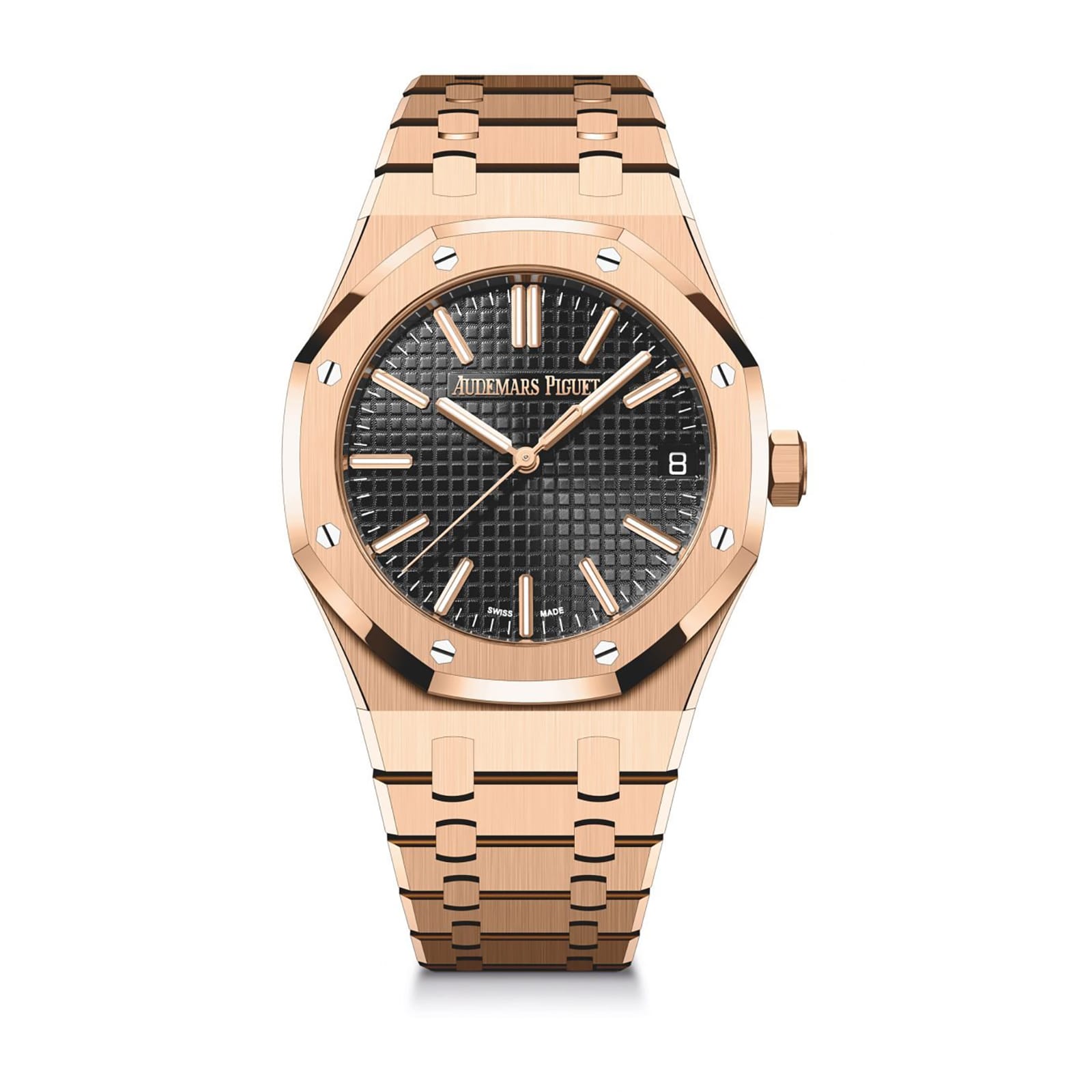 Audemars Piguet Replica AP Watch Royal Oak Selfwinding “50th Anniversary” 41mm Rose Gold Black Dial 15510OR.OO.1320OR.02-APS - Imitation-watches