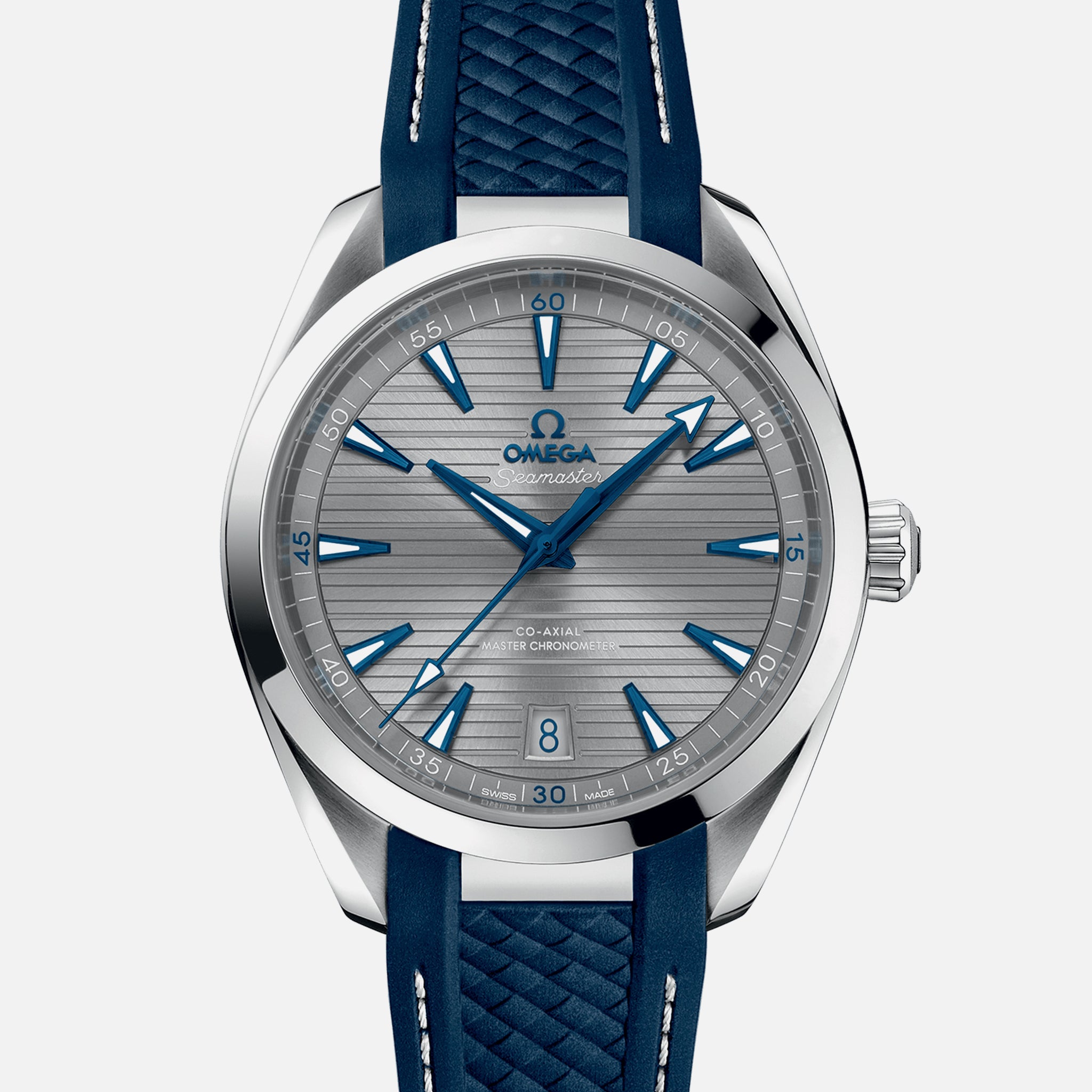 Seamaster Aqua Terra 150M Co-Axial Master Chronometer 41mm Grey Dial On Rubber Strap - Imitation-watches