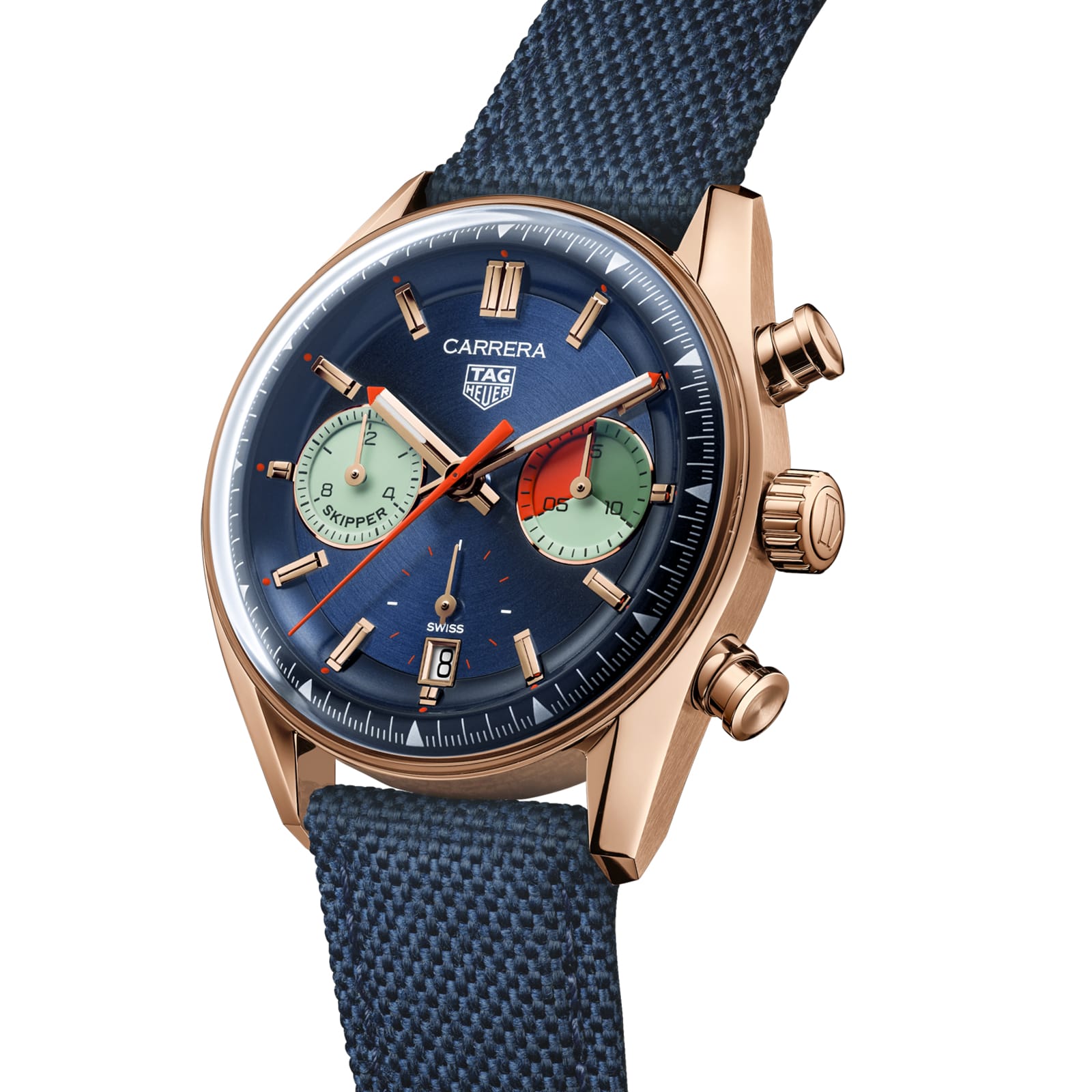 TAG Heuer Replica Watch Carrera Chronograph Skipper Automatic 39 mm Gold 5N - Imitation-watches