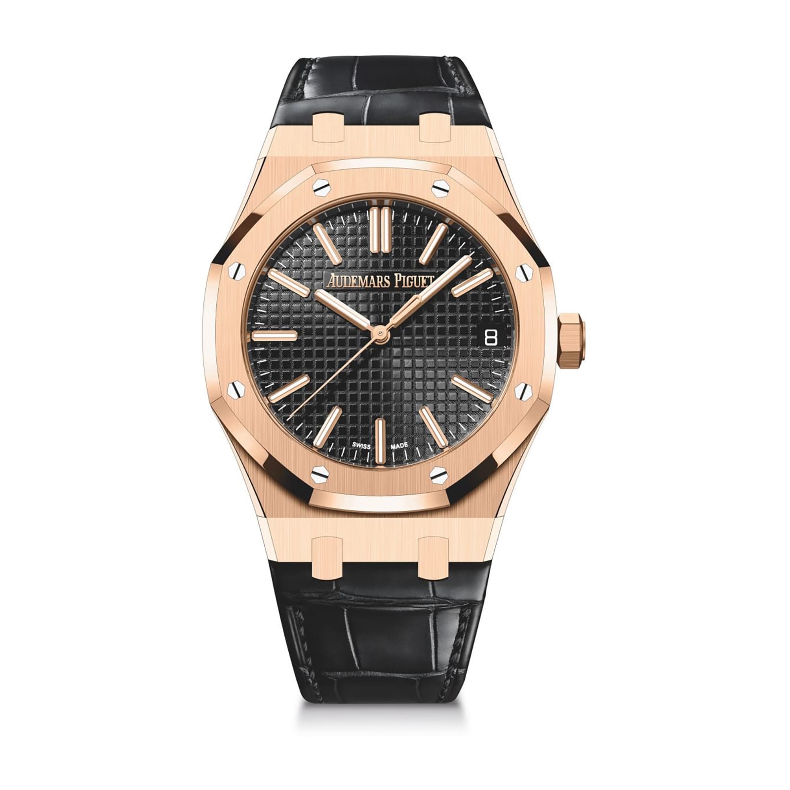 Audemars Piguet Replica AP Watch Royal Oak 41mm Rose Gold Black Dial 15510OR.OO.D002CR.02-APS - Imitation-watches