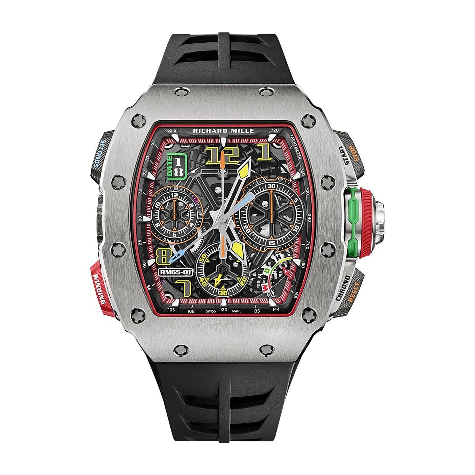 Fake Richard Mille Replica Watch RM 65-01 Automatic Split-Seconds Chronograph Titanium - Imitation-watches