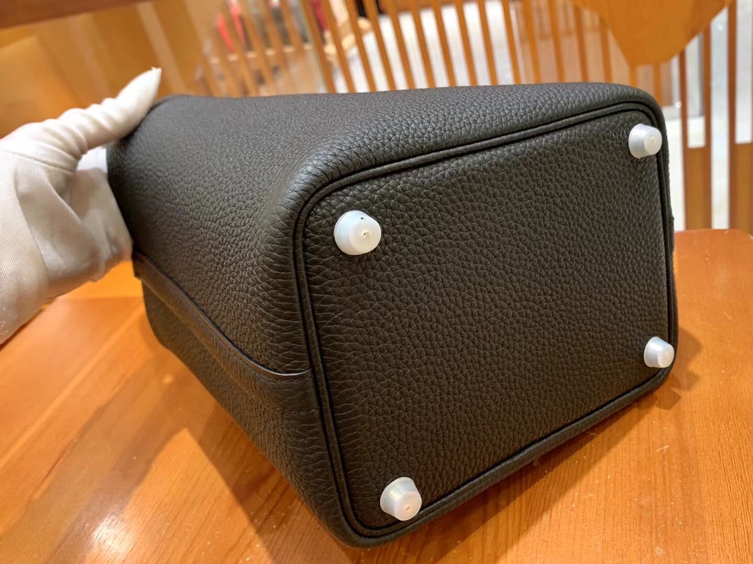 Hermes Picotin lock  18cm in Black Silver Hardware - Replica Luxury Bags™