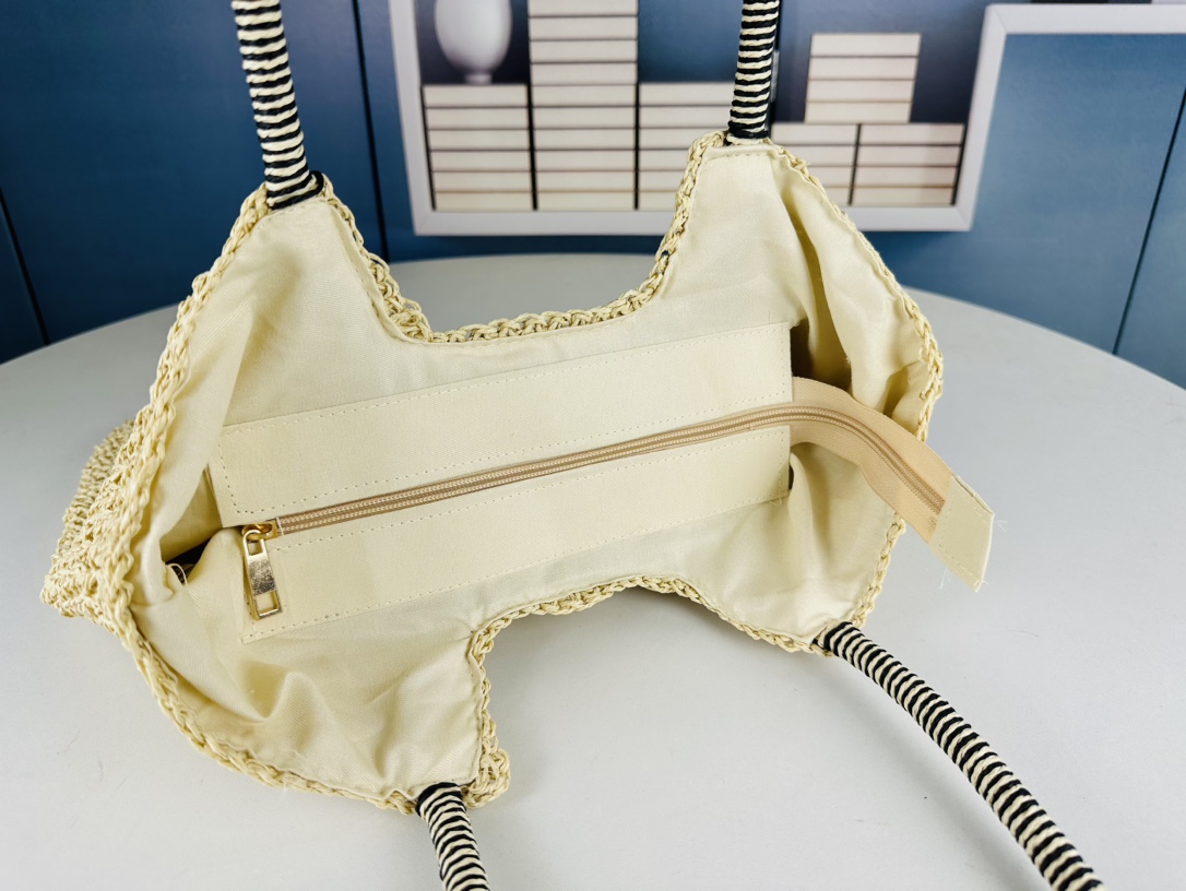 YSL Summer Beach Light Color Raffia Woven - Replica Luxury Bags™