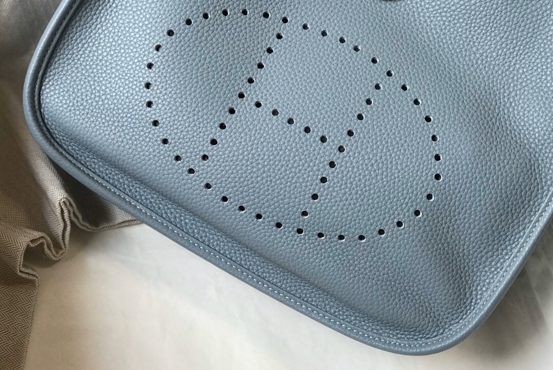 Hermes PM Evelyne  in Fog Blue - Small - Replica Luxury Bags™
