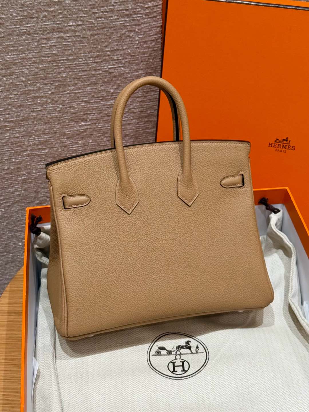 Hermes Togo Birkin  25cm in Brown Silver Hardware - Replica Luxury Bags™