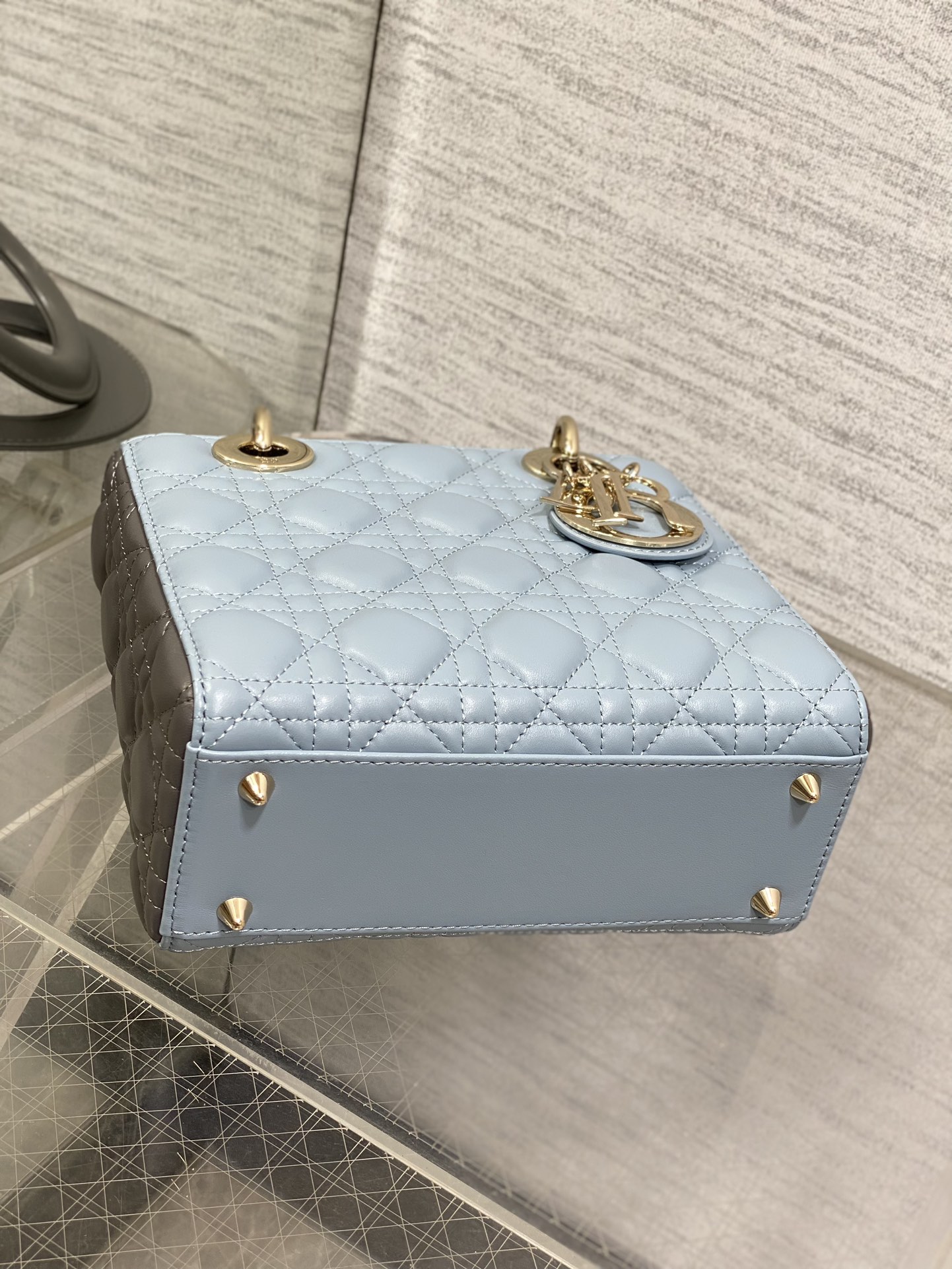 Mini & Small Lady Dior Two Tone  - Grey & Blue - Replica Luxury Bags™