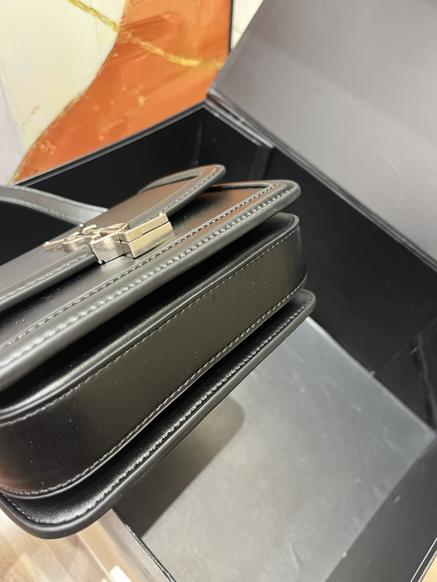 YSL Mini Shoulder  - Black Leather SilverHardware - Replica Luxury Bags™