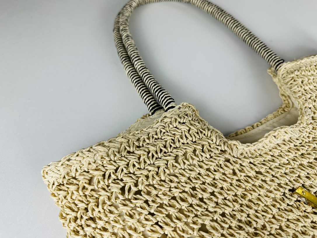 YSL Summer Beach Light Color Raffia Woven - Replica Luxury Bags™