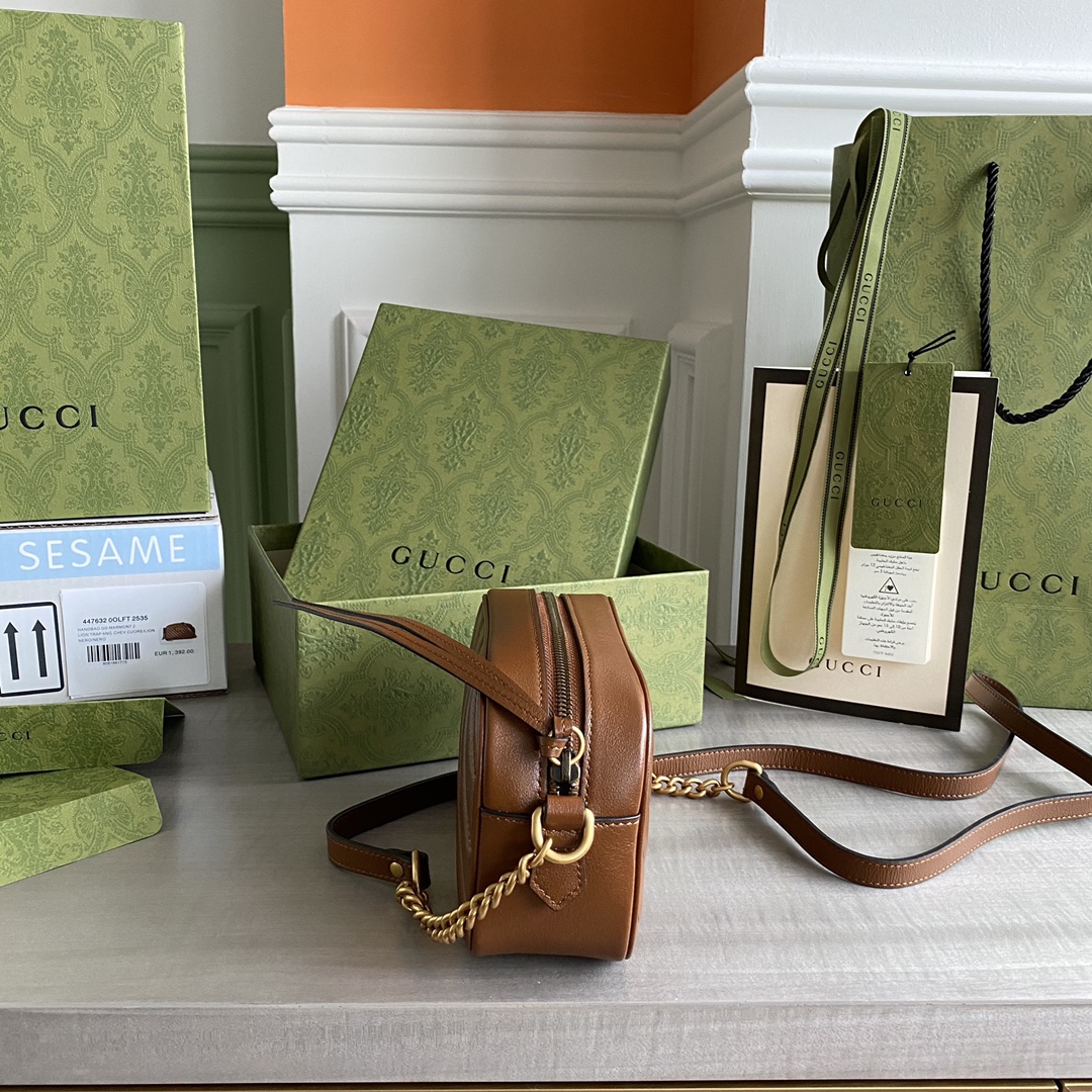 Gucci GG Marmont Mini & Small Shoulder  in Brown | Camera - Replica Luxury Bags™