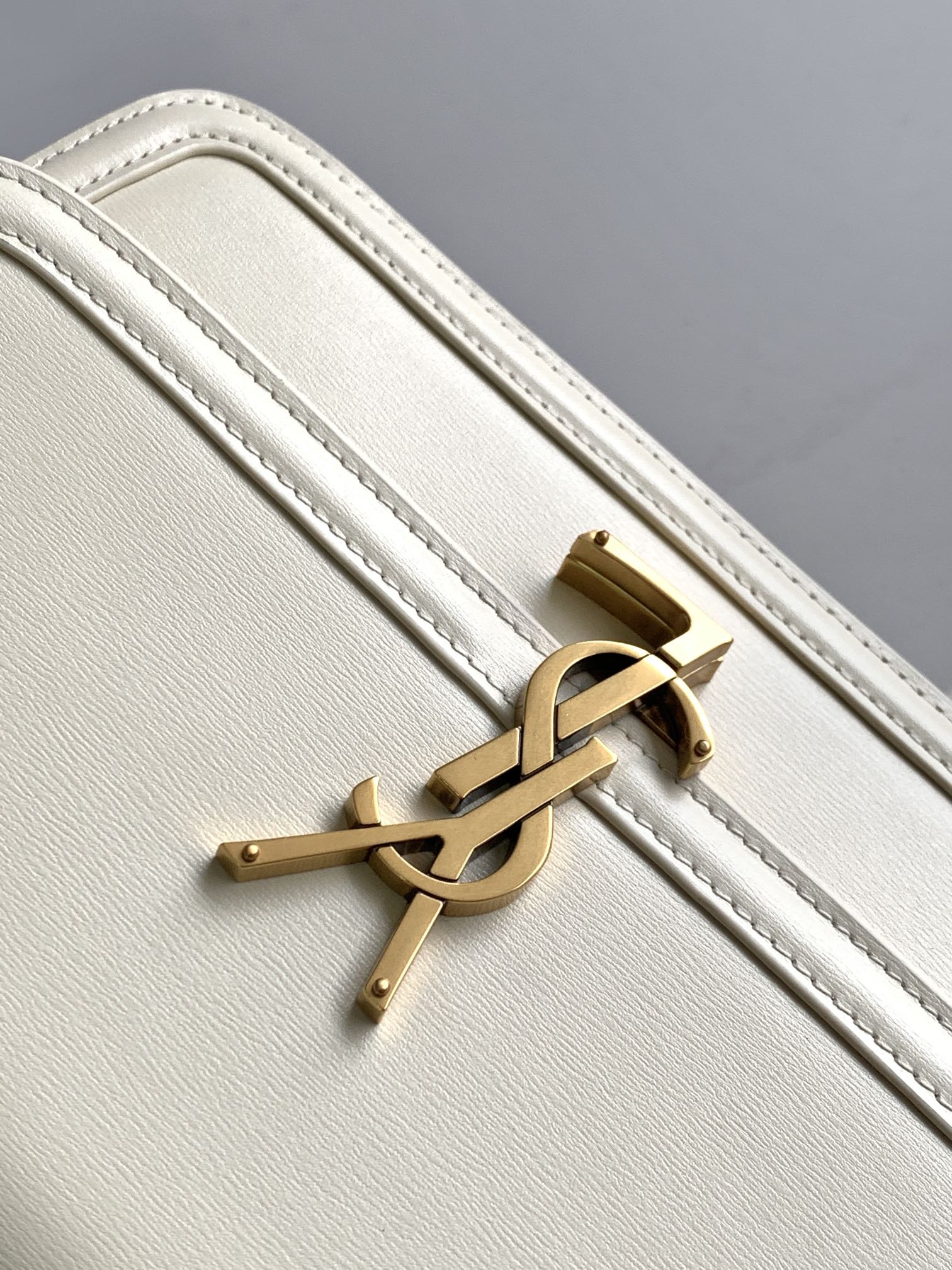 YSL Solferino Small & Medium Satchel in Box  in Vintage White - Replica Luxury Bags™