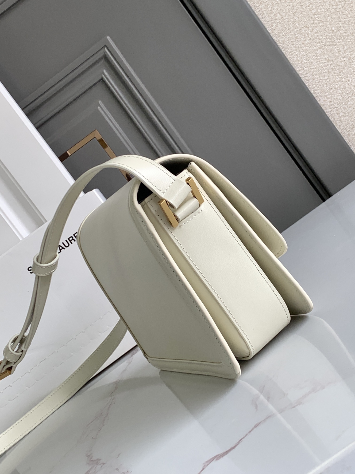 YSL Solferino Small & Medium Satchel in Box  in Vintage White - Replica Luxury Bags™