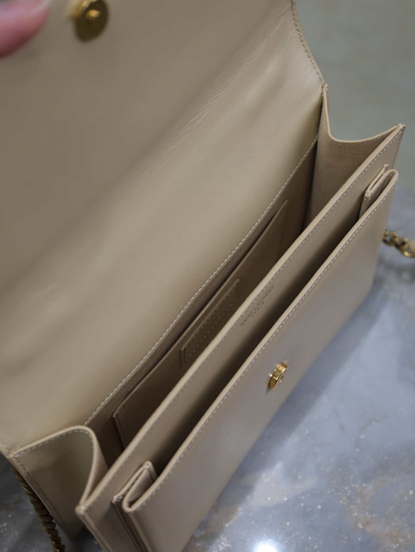 YSL Top Handle Sunset  in Apricot Smooth Leather - Replica Luxury Bags™