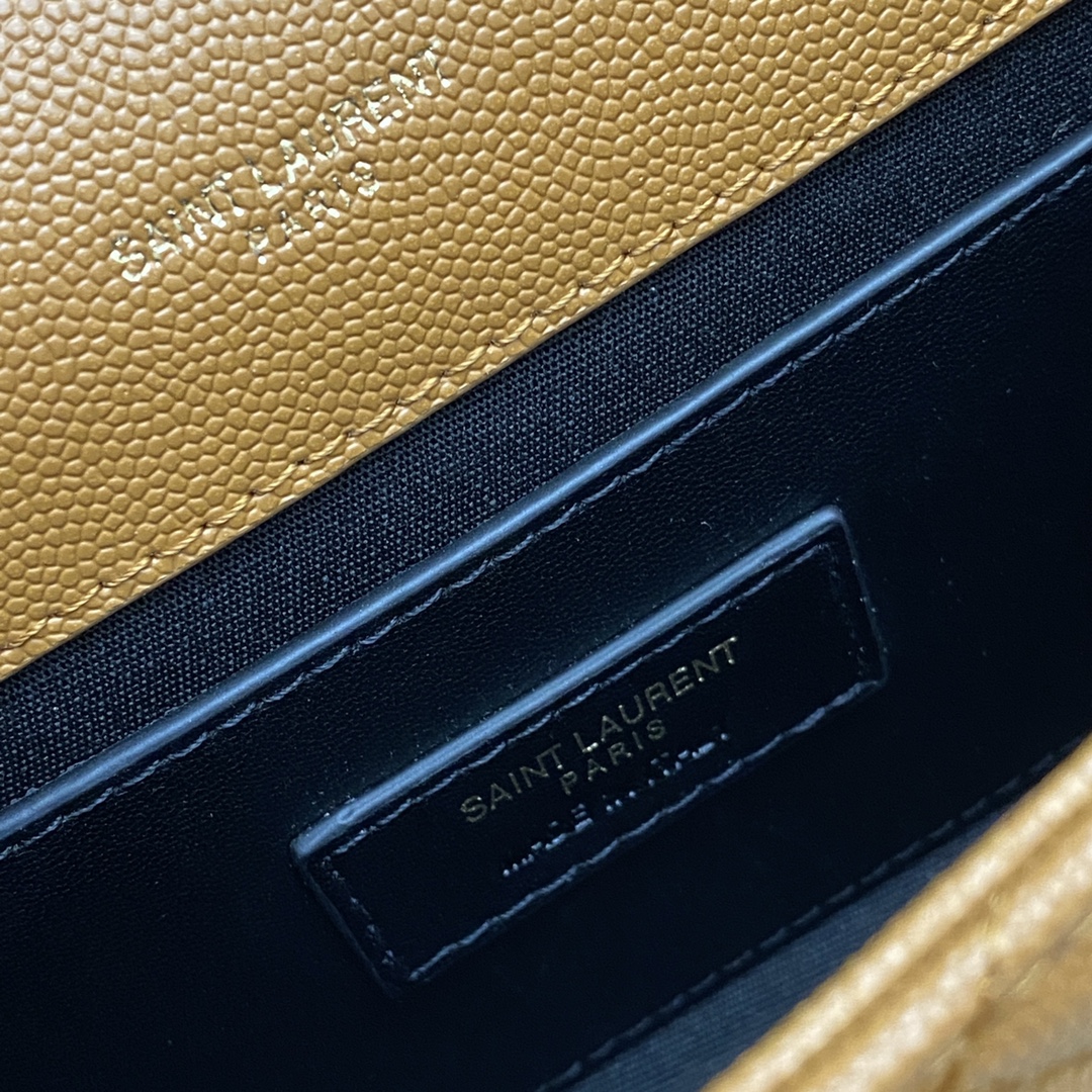 YSL Small Envelope  in Brown Quilted Leather - Replica Luxury Bags™