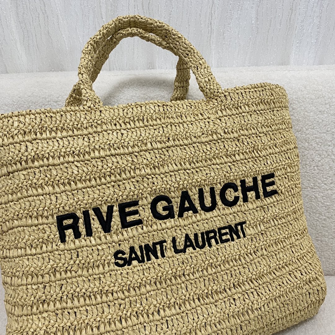 YSL Rive Gauche  in Raffia - Replica Luxury Bags™