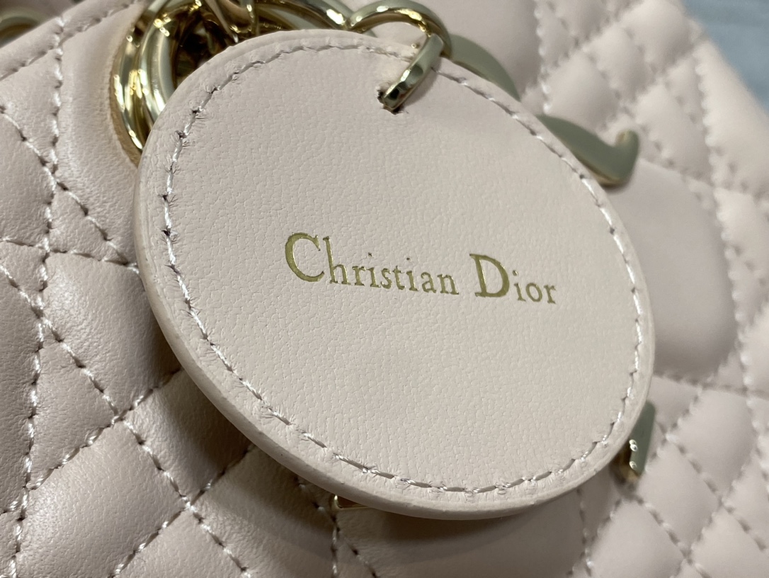 Dior Medium Lady D-Joy  | Powder Pink Cannage Lambskin - Replica Luxury Bags™