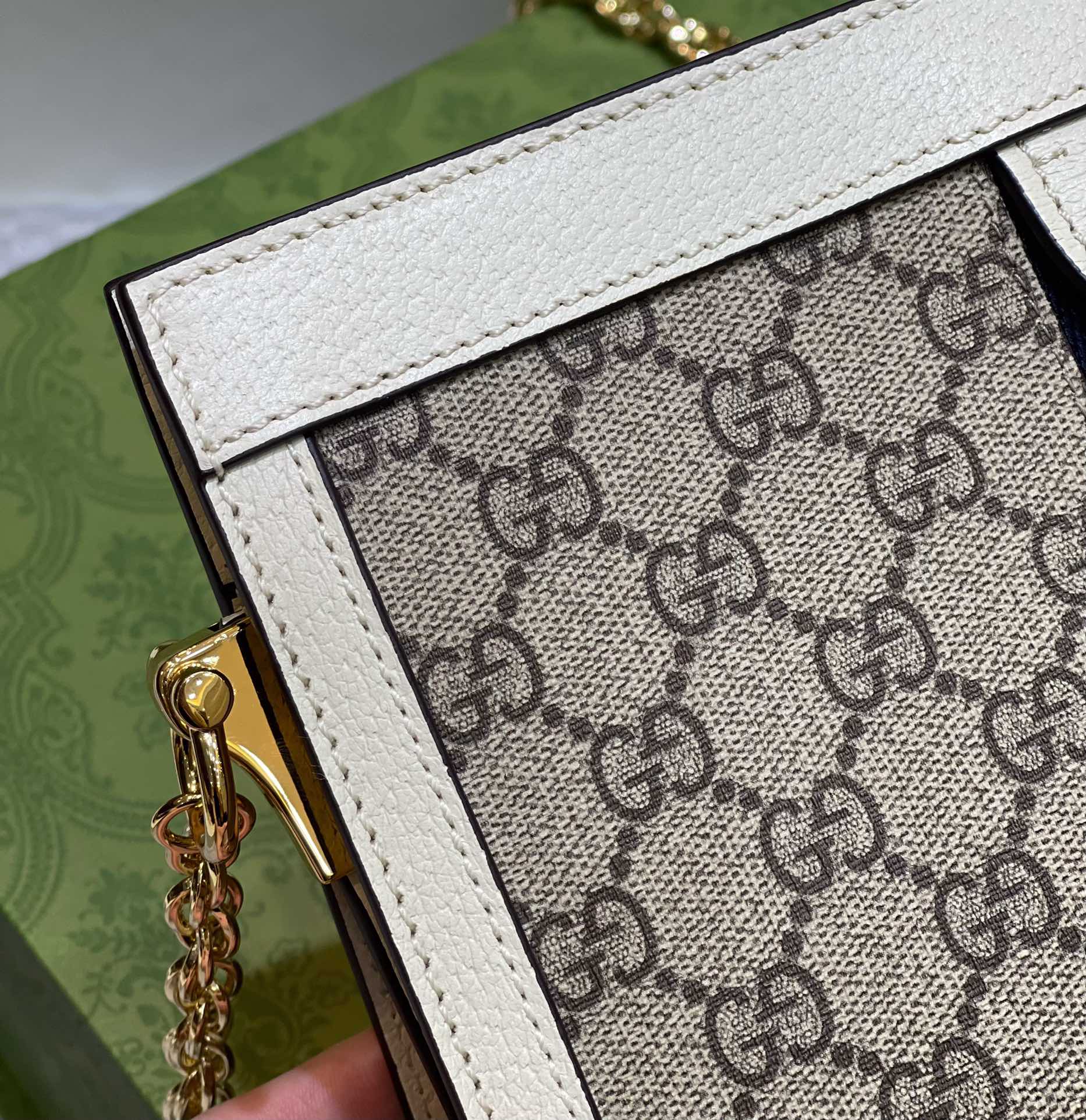 Gucci Ophidia Mini & Small Shoulder  in White Leather Trim | Letter - Replica Luxury Bags™