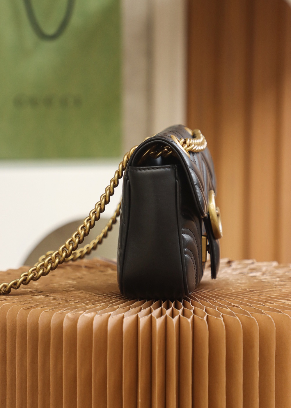 Gucci GG Marmont Mini Shoulder  in Black - Replica Luxury Bags™