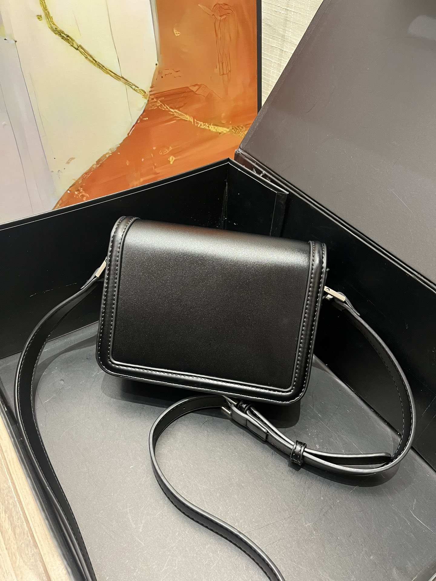 YSL Mini Shoulder  - Black Leather SilverHardware - Replica Luxury Bags™