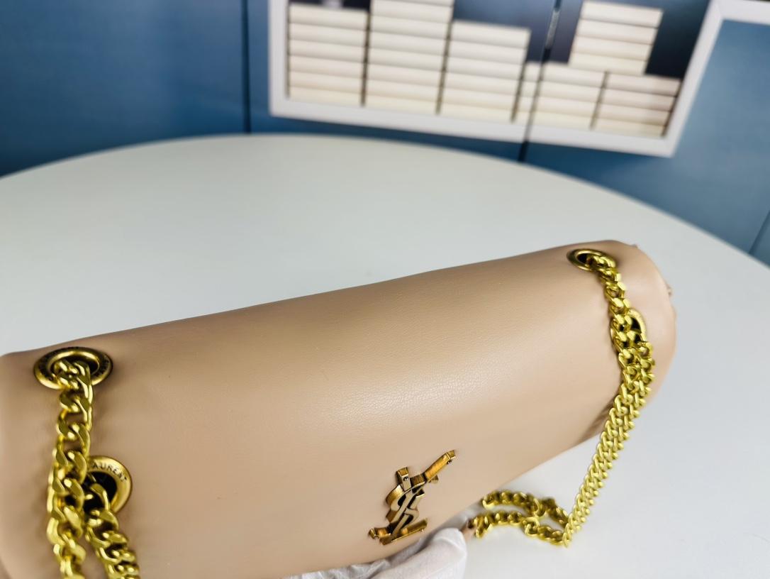 YSL Calypso Leather Chain  - Beige - Replica Luxury Bags™