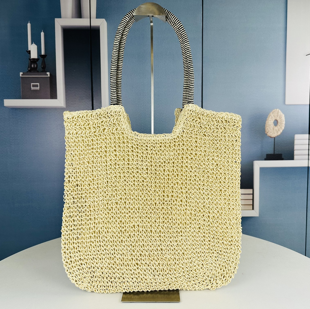 YSL Summer Beach Light Color Raffia Woven - Replica Luxury Bags™