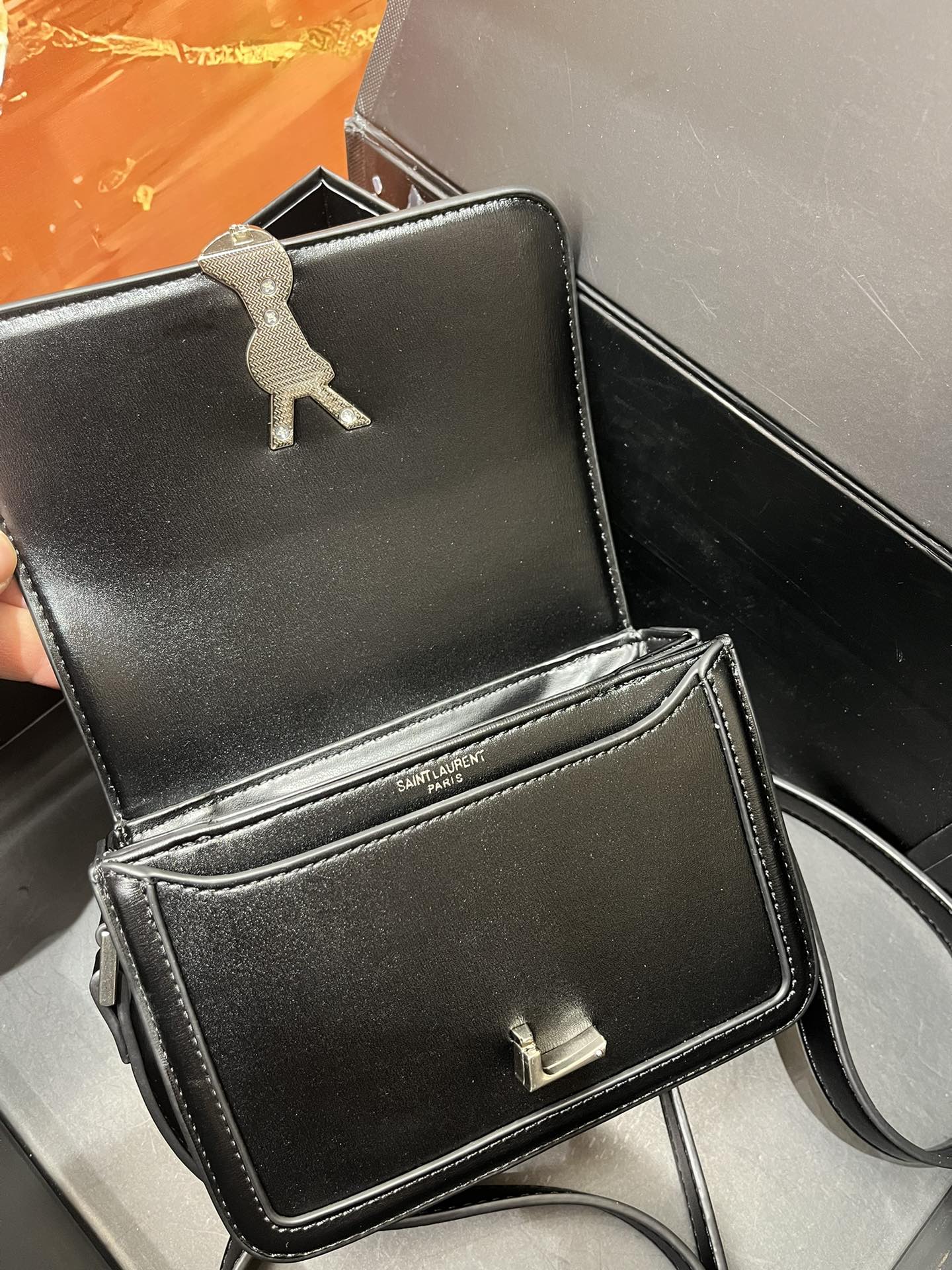 YSL Mini Shoulder  - Black Leather SilverHardware - Replica Luxury Bags™