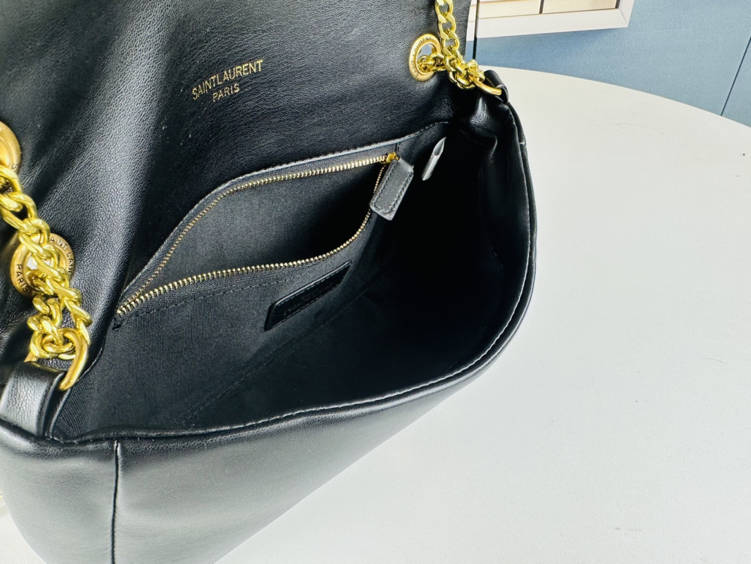 YSL Calypso Leather Chain  - Black - Replica Luxury Bags™