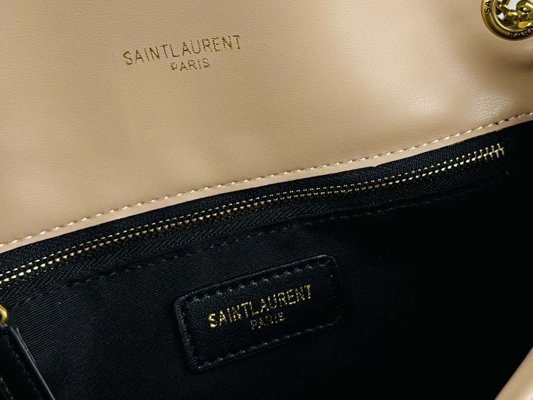 YSL Calypso Leather Chain  - Beige - Replica Luxury Bags™