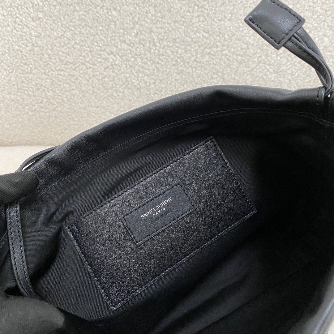 YSL RIVE GAUCHE Leather Debossed Logo Bucket - Replica Luxury Bags™