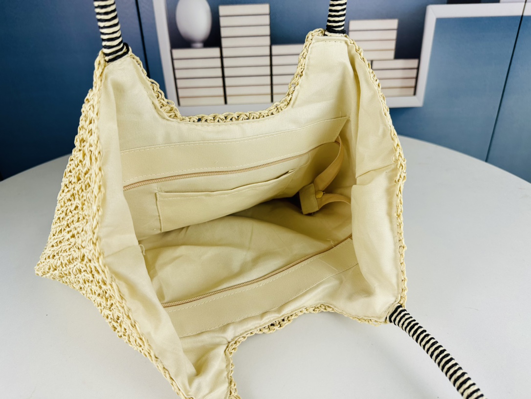 YSL Summer Beach Light Color Raffia Woven - Replica Luxury Bags™