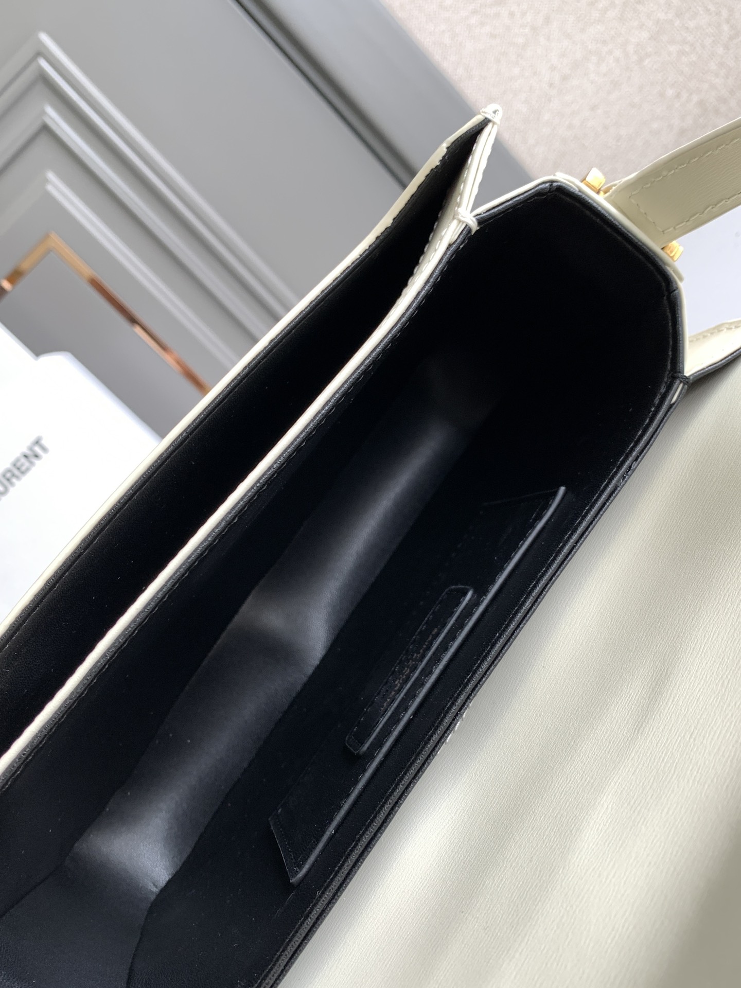 YSL Solferino Small & Medium Satchel in Box  in Vintage White - Replica Luxury Bags™