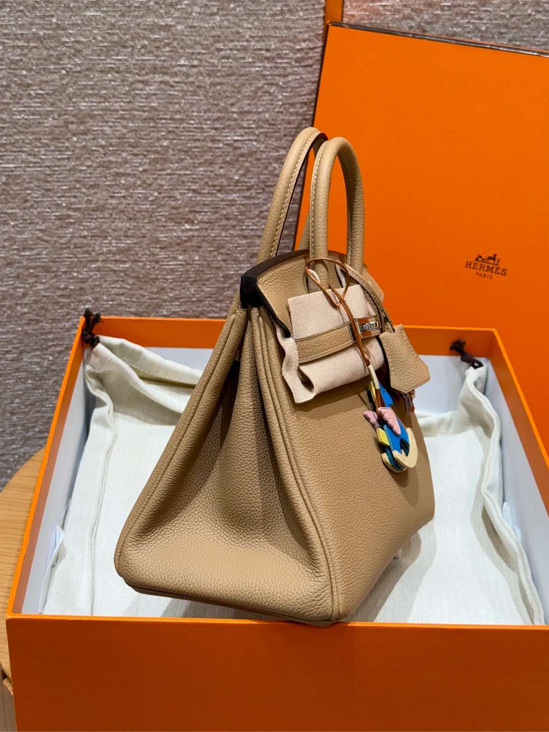 Hermes Togo Birkin  25cm in Brown Silver Hardware - Replica Luxury Bags™