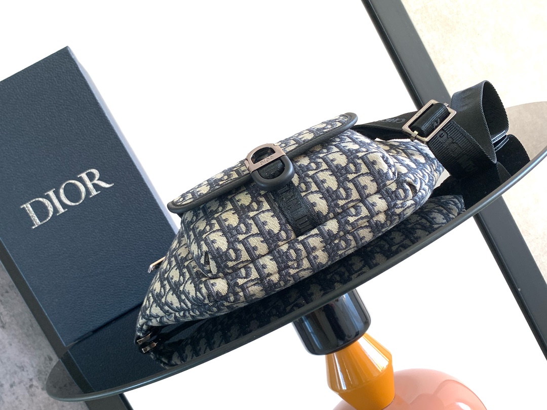 Dior 8 Belt Bag - Beige and Black Dior Oblique Jacquard - Replica Luxury Bags™