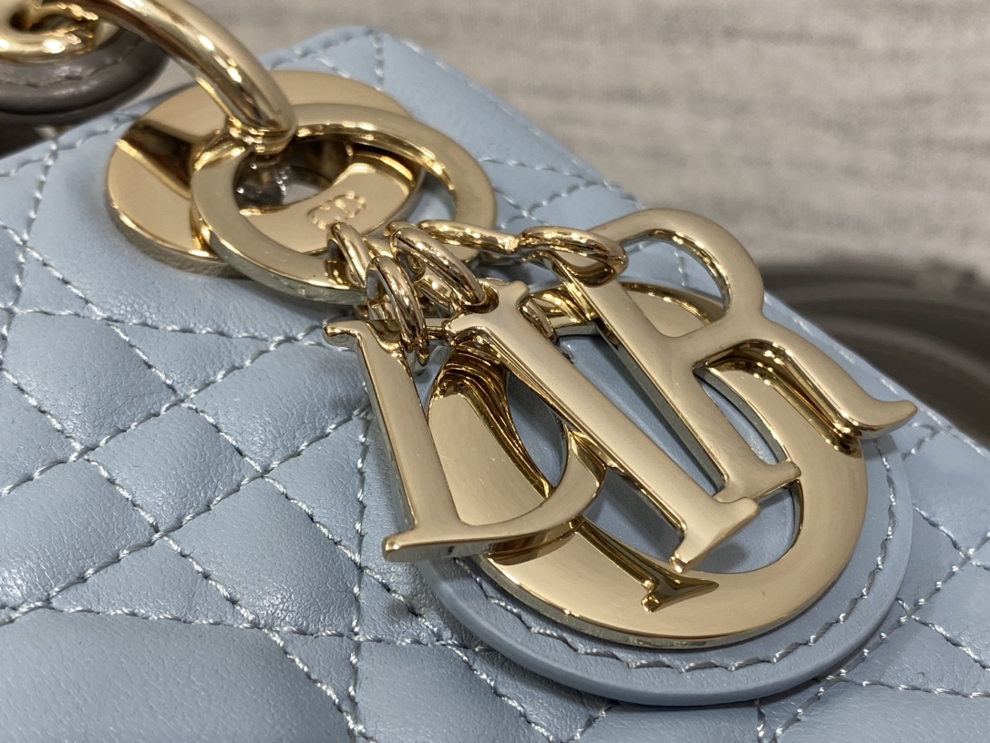 Mini & Small Lady Dior Two Tone  - Grey & Blue - Replica Luxury Bags™