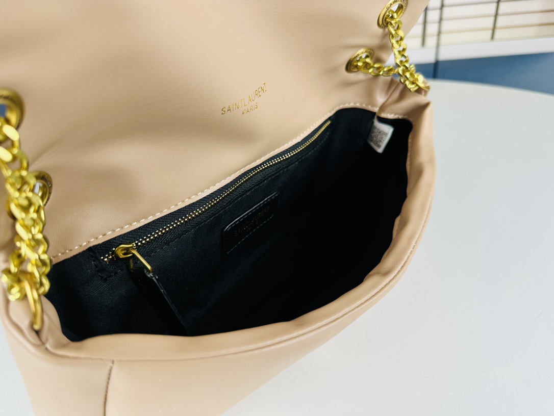 YSL Calypso Leather Chain  - Beige - Replica Luxury Bags™