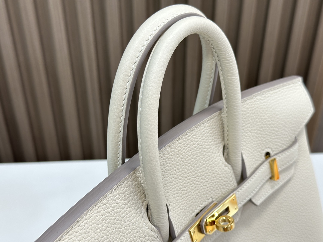 Hermes Birkin  25cm in Cream White Gold Hardware - Replica Luxury Bags™