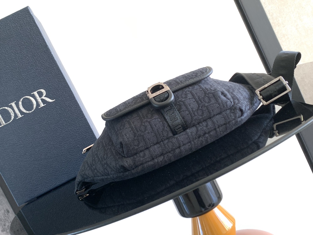 Dior 8 Belt Bag - Black Dior Oblique Jacquard - Replica Luxury Bags™