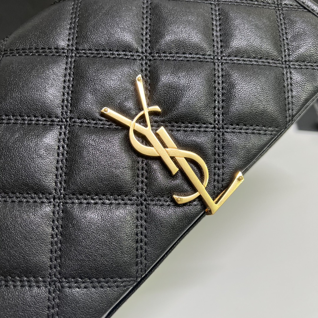 YSL Becky Wallet on Chain  in Diamond Quilted Lambskin - Replica Luxury Bags™