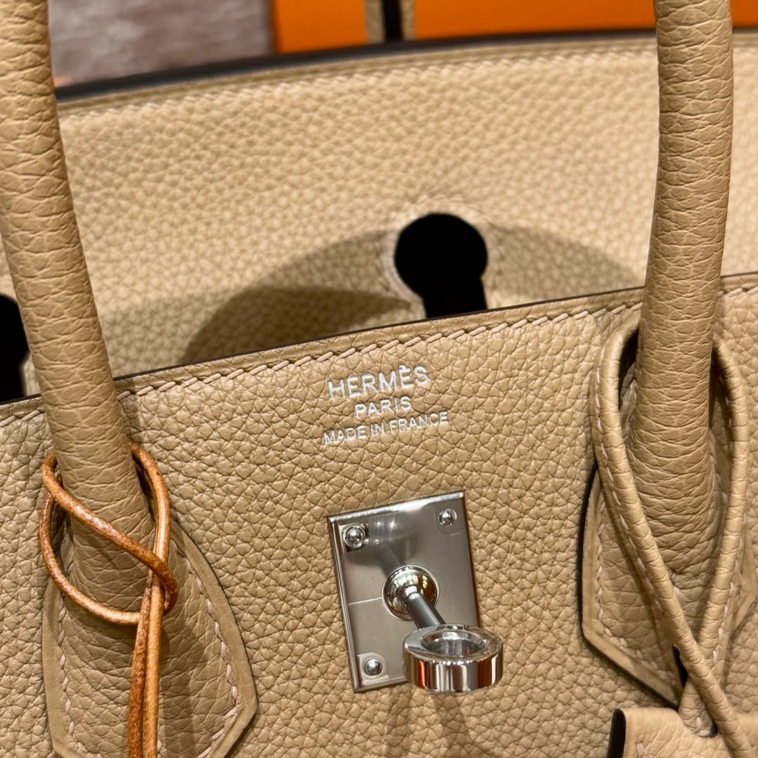 Hermes Togo Birkin  25cm in Brown Silver Hardware - Replica Luxury Bags™