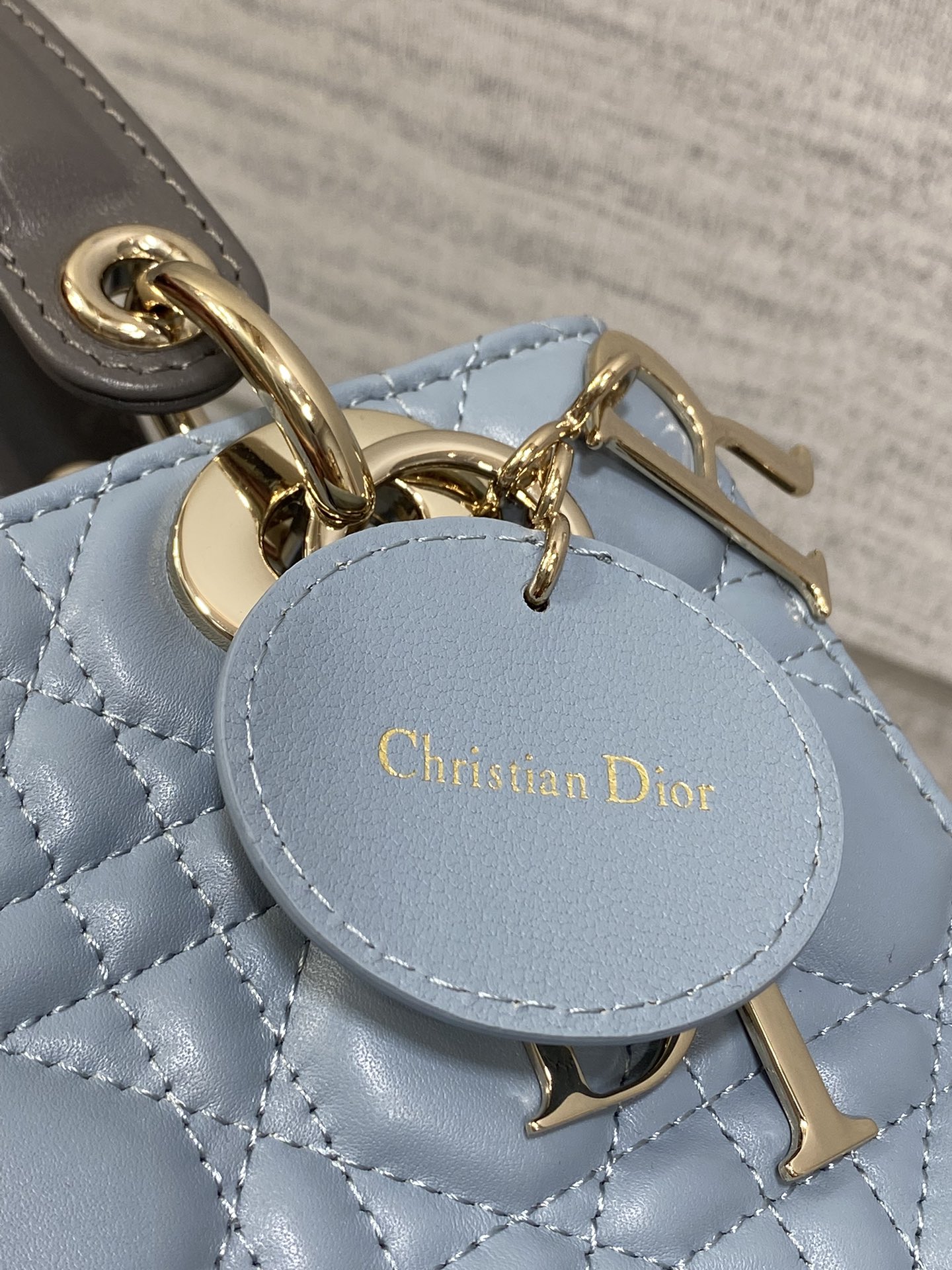 Mini & Small Lady Dior Two Tone  - Grey & Blue - Replica Luxury Bags™