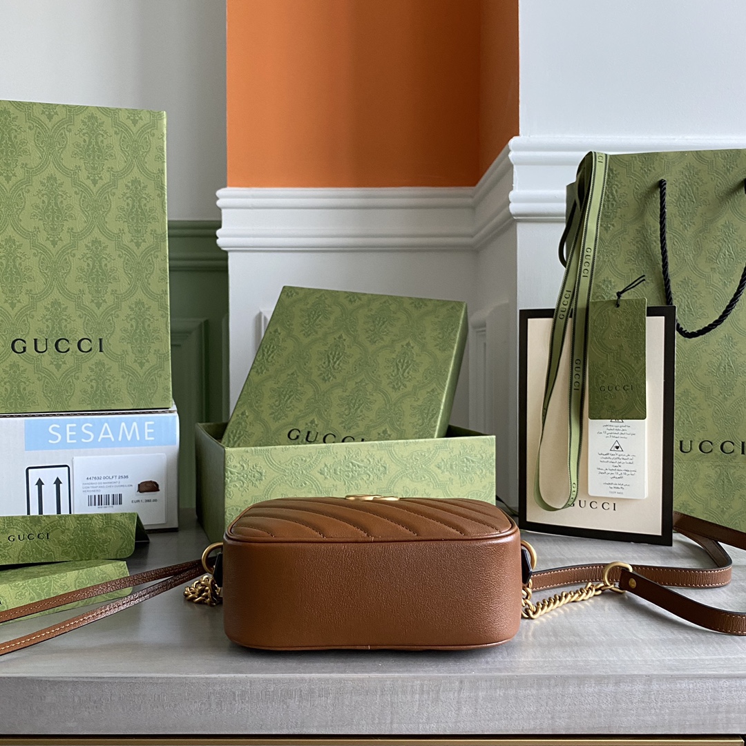 Gucci GG Marmont Mini & Small Shoulder  in Brown | Camera - Replica Luxury Bags™