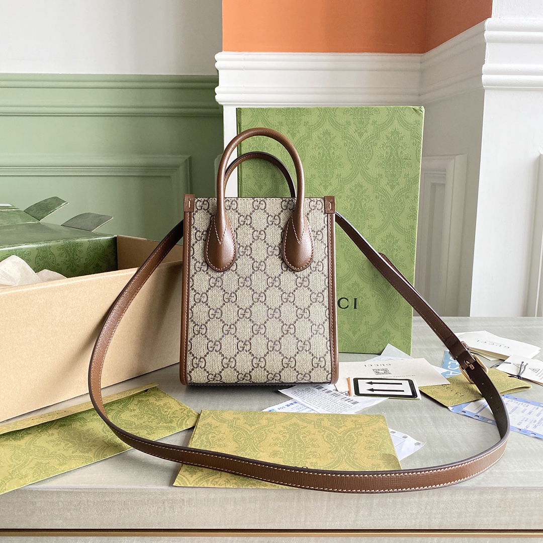 Gucci Mini Tote  in Brown - Replica Luxury Bags™