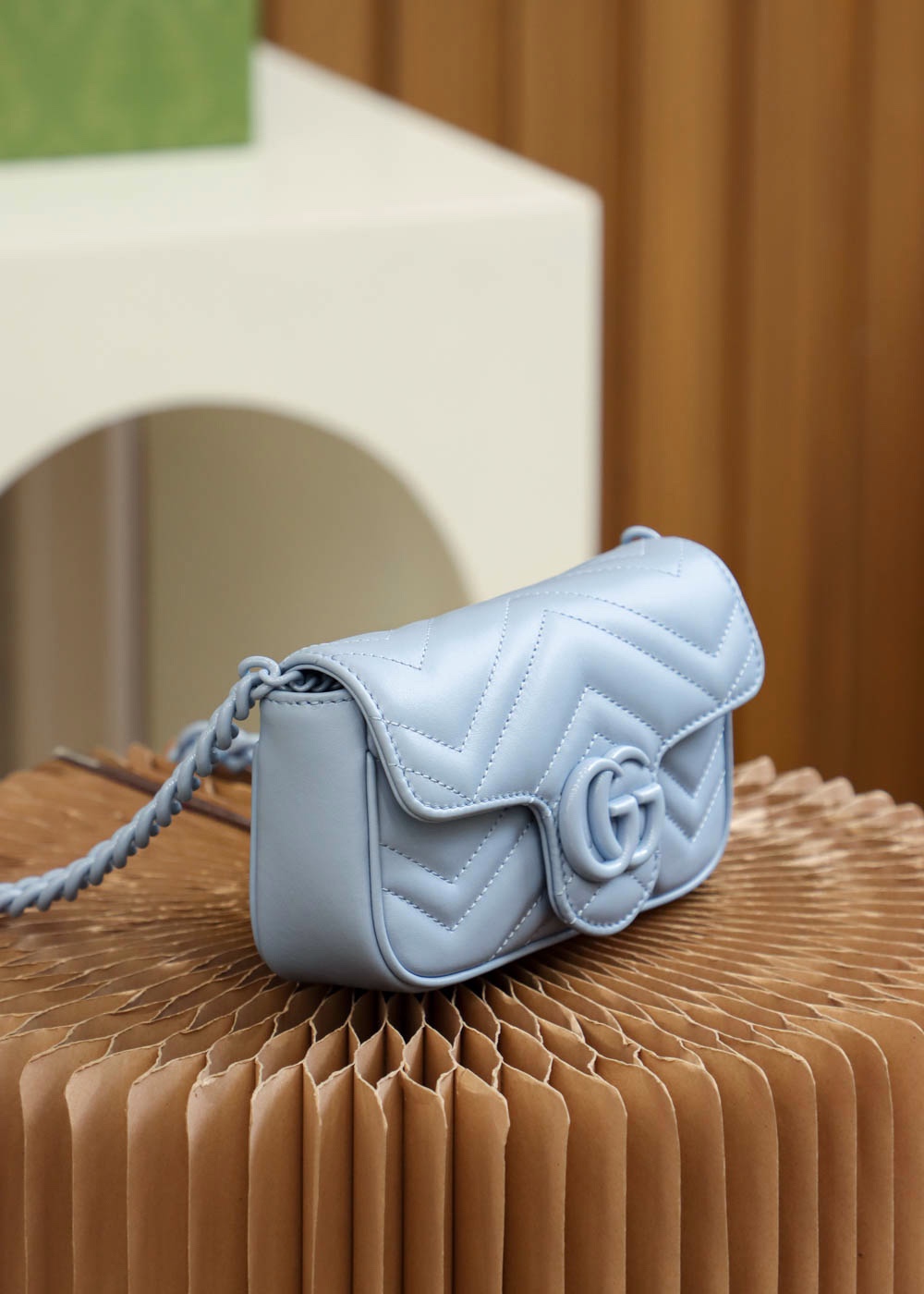 Gucci Mini GG Marmont  - Macarons Blue - Replica Luxury Bags™