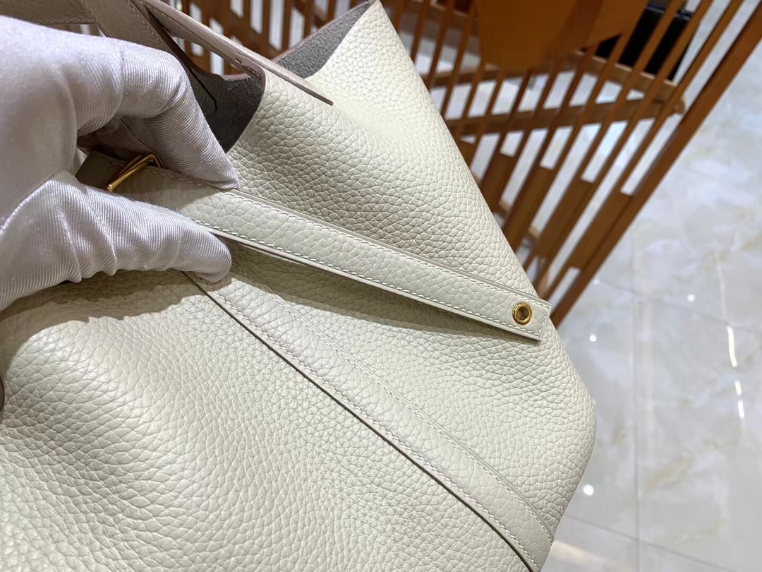 Hermes Picotin lock  18cm in White Gold Hardware - Replica Luxury Bags™