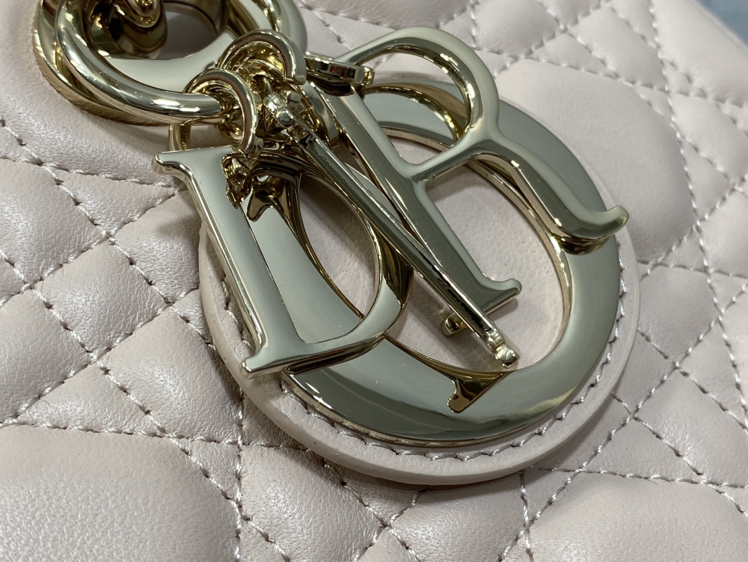 Dior Medium Lady D-Joy  | Powder Pink Cannage Lambskin - Replica Luxury Bags™