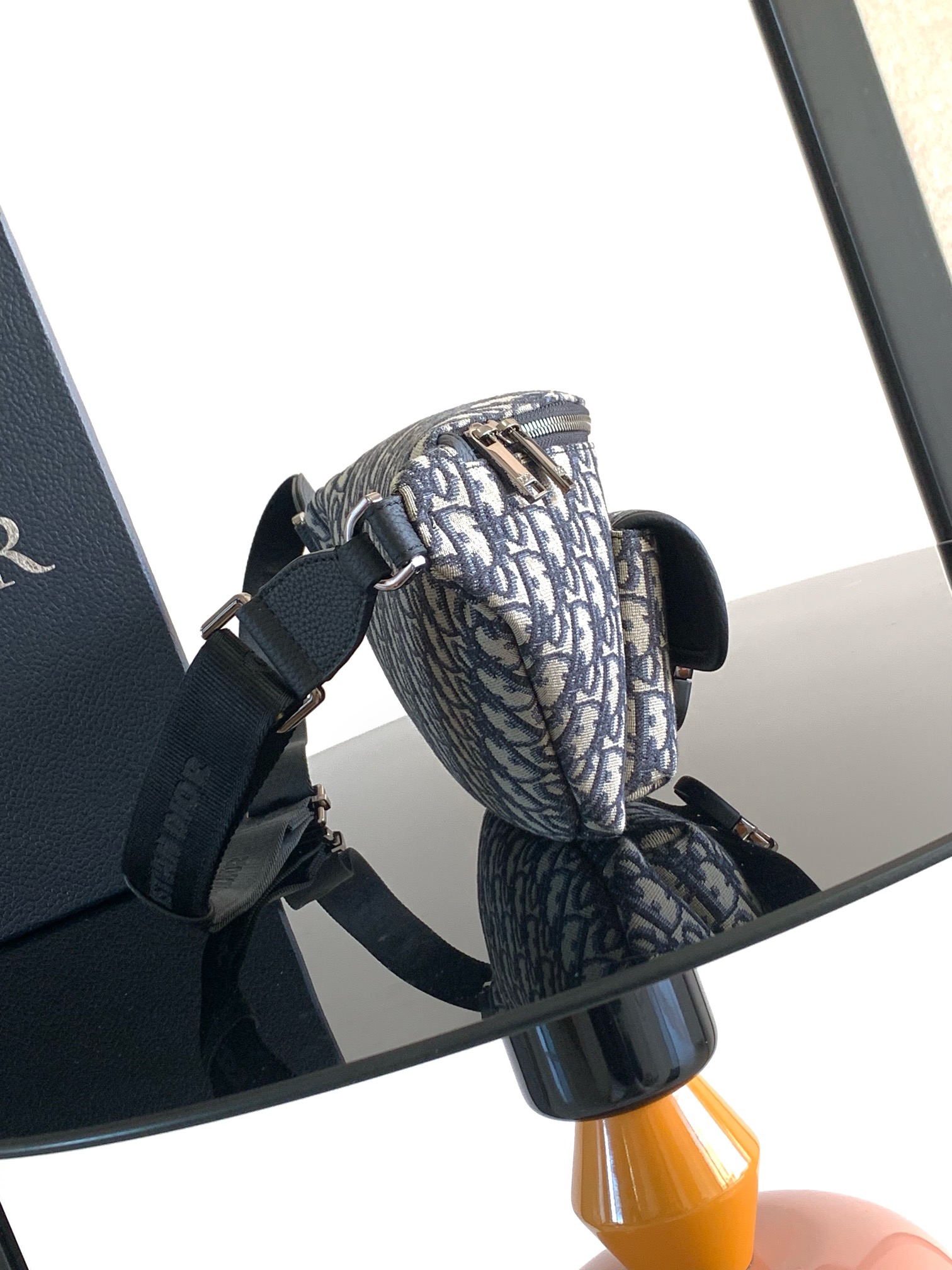 Dior 8 Belt Bag - Beige and Black Dior Oblique Jacquard - Replica Luxury Bags™