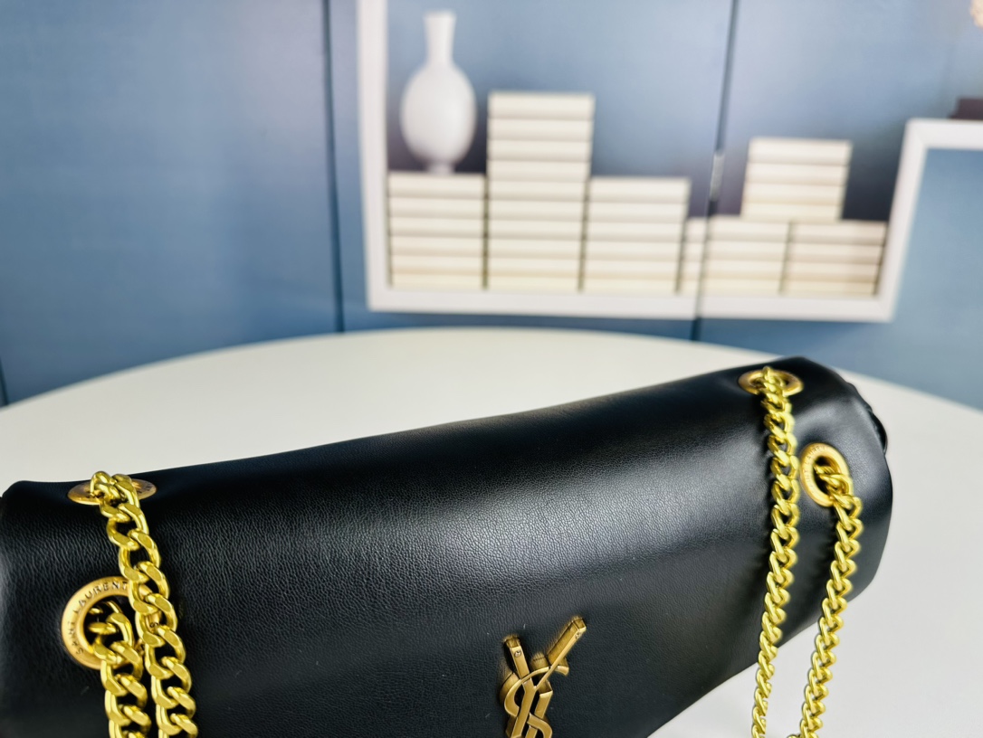 YSL Calypso Leather Chain  - Black - Replica Luxury Bags™