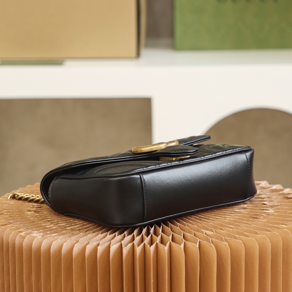 Gucci GG Marmont Mini Shoulder  in Black - Replica Luxury Bags™