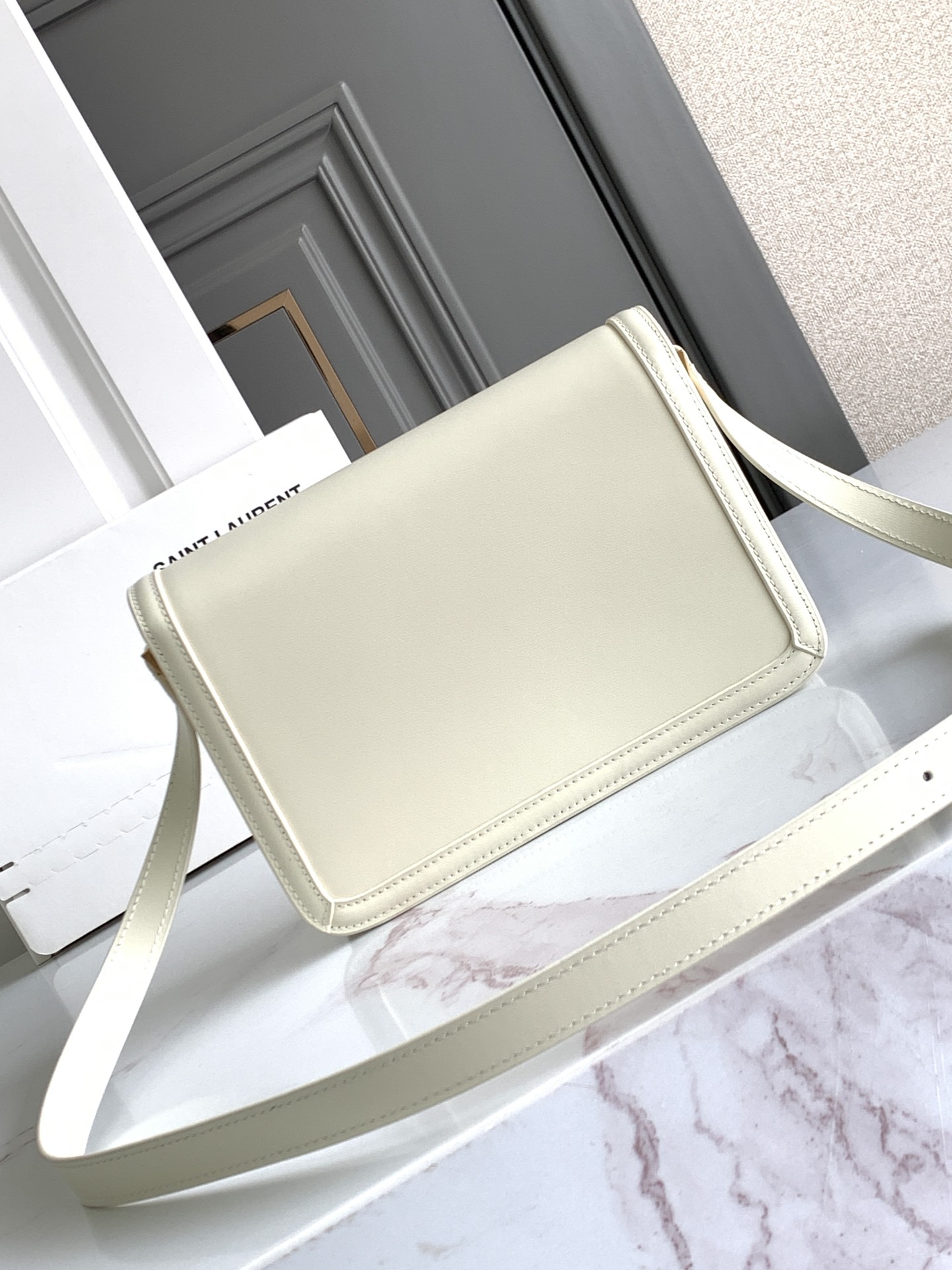 YSL Solferino Small & Medium Satchel in Box  in Vintage White - Replica Luxury Bags™