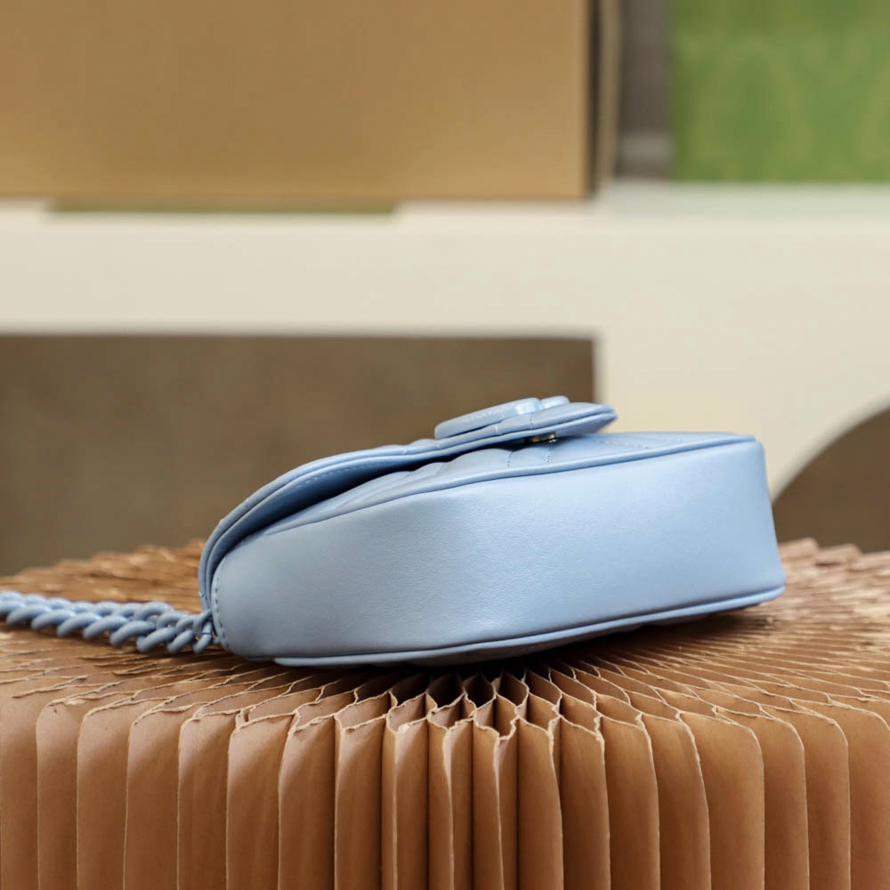 Gucci Mini GG Marmont  - Macarons Blue - Replica Luxury Bags™