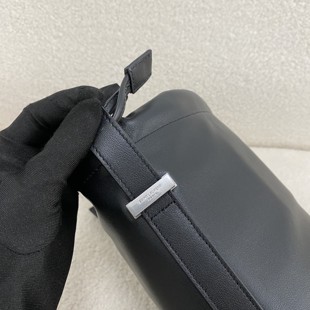 YSL RIVE GAUCHE Leather Debossed Logo Bucket - Replica Luxury Bags™